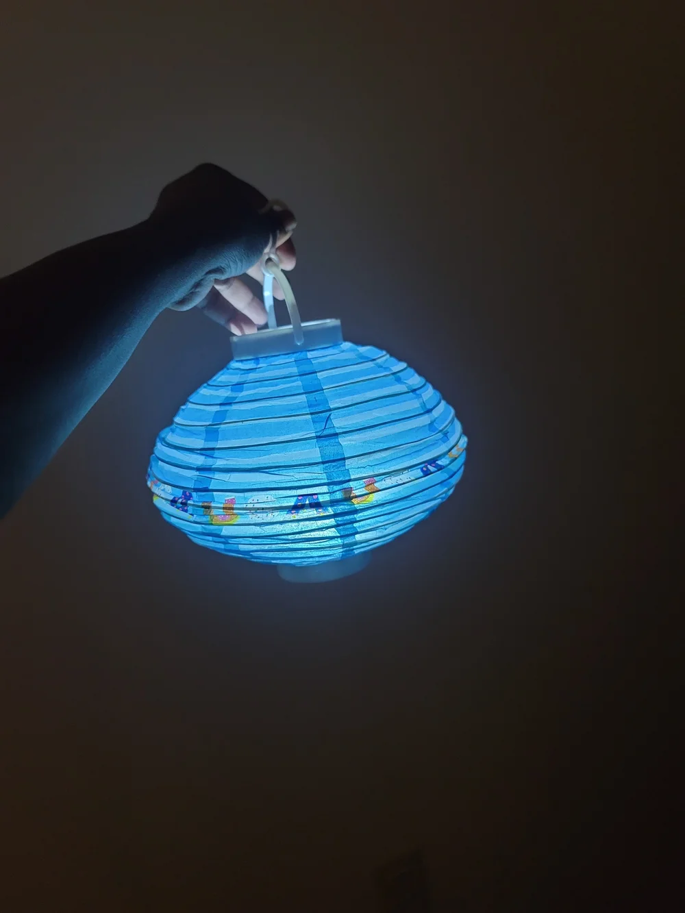 Blue Paper Lanterns with LED Light Kits - Pack of 14